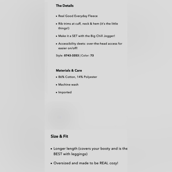 Aerie The Big Chill Crew Sweatshirt - Picture 9 of 9